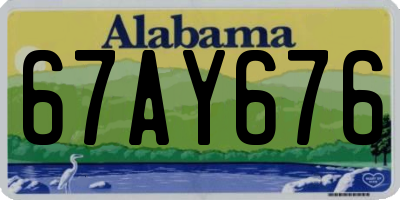 AL license plate 67AY676