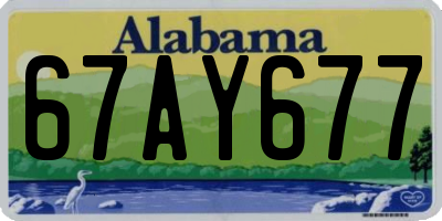 AL license plate 67AY677