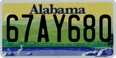 AL license plate 67AY680