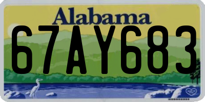 AL license plate 67AY683