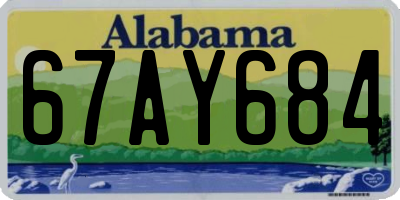 AL license plate 67AY684
