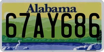 AL license plate 67AY686