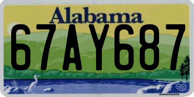 AL license plate 67AY687