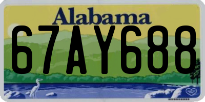 AL license plate 67AY688