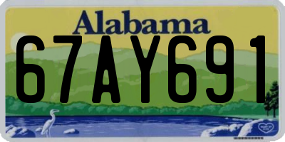 AL license plate 67AY691