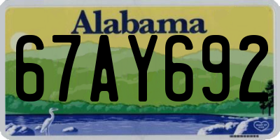AL license plate 67AY692