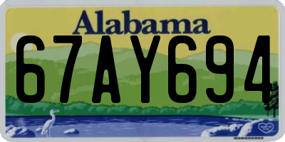 AL license plate 67AY694