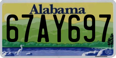 AL license plate 67AY697