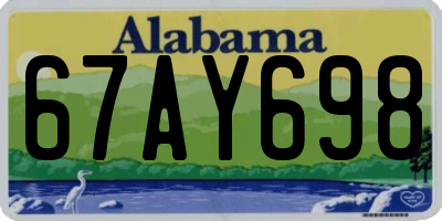 AL license plate 67AY698