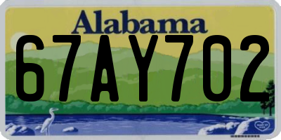 AL license plate 67AY702