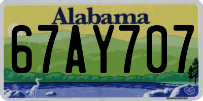 AL license plate 67AY707