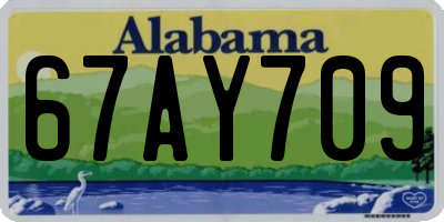 AL license plate 67AY709