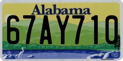 AL license plate 67AY710