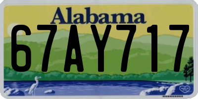 AL license plate 67AY717