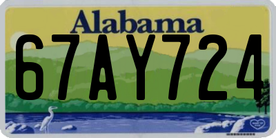 AL license plate 67AY724