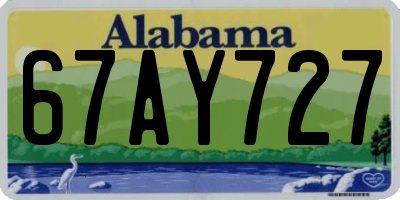 AL license plate 67AY727