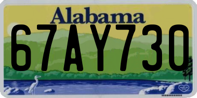 AL license plate 67AY730