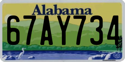 AL license plate 67AY734