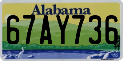 AL license plate 67AY736
