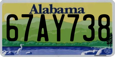 AL license plate 67AY738