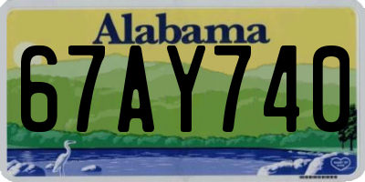 AL license plate 67AY740