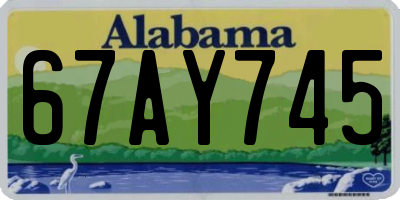 AL license plate 67AY745