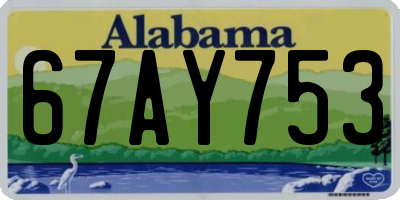 AL license plate 67AY753