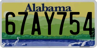 AL license plate 67AY754