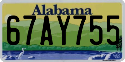 AL license plate 67AY755
