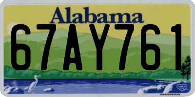 AL license plate 67AY761