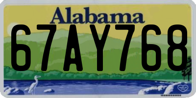 AL license plate 67AY768