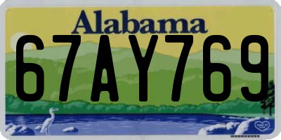 AL license plate 67AY769