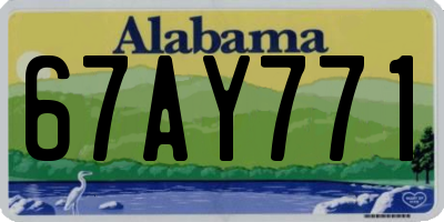 AL license plate 67AY771