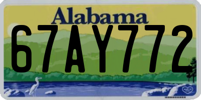 AL license plate 67AY772