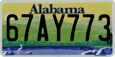 AL license plate 67AY773