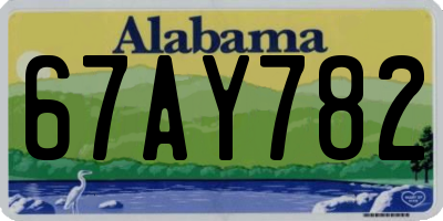 AL license plate 67AY782