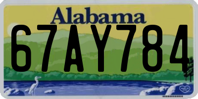 AL license plate 67AY784