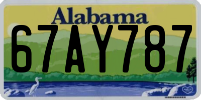 AL license plate 67AY787