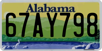AL license plate 67AY798