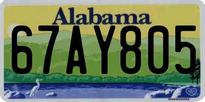 AL license plate 67AY805