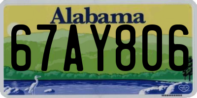 AL license plate 67AY806