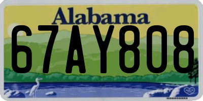 AL license plate 67AY808