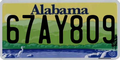 AL license plate 67AY809