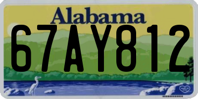 AL license plate 67AY812