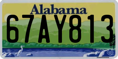 AL license plate 67AY813