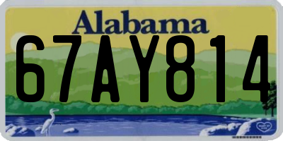 AL license plate 67AY814