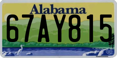 AL license plate 67AY815