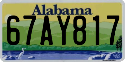 AL license plate 67AY817