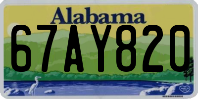 AL license plate 67AY820