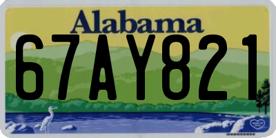 AL license plate 67AY821